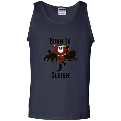 Christmas T-shirt Born To Sleigh T-shirt Navy