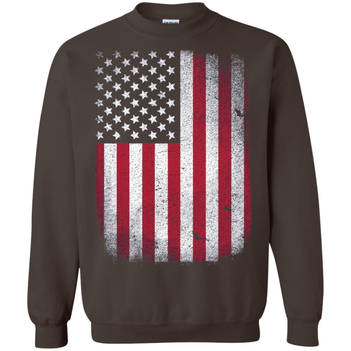 Usa Flag T-shirt 4th July Dark Chocolate
