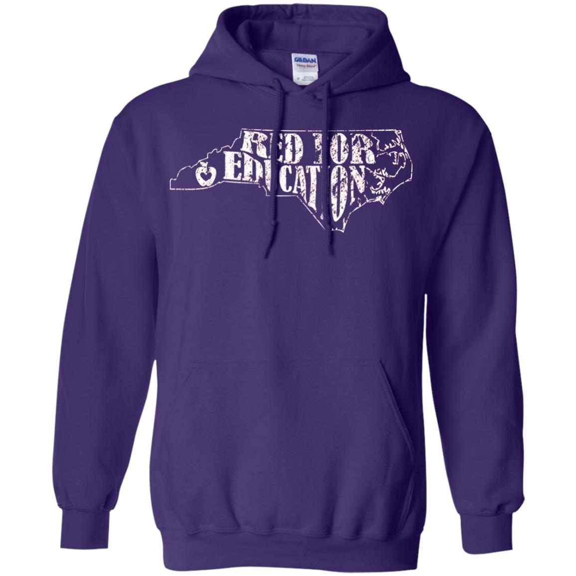 Distressed North Carolina Nc Red For Educator Shirt Purple