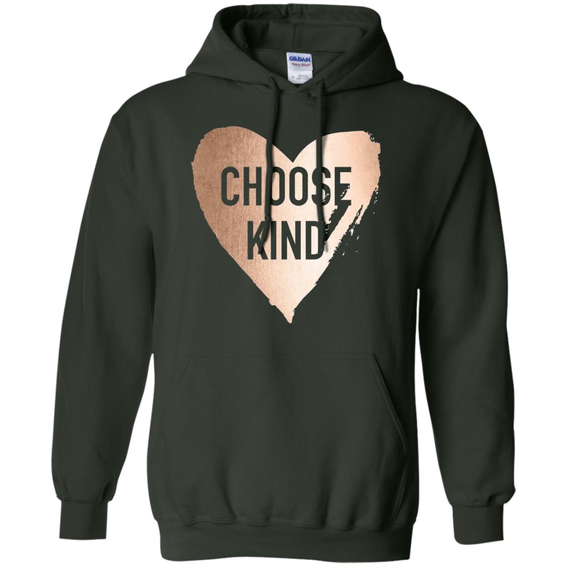 Choose Kind Anti Bullying Rose Gold T-shirt Forest Green