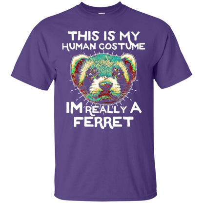Polecat T-shirt This Is My Human Costume Im Really A Ferret Purple
