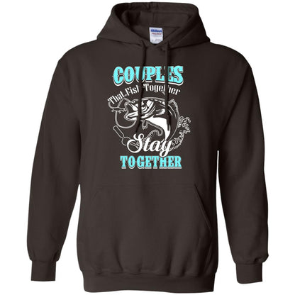 Couples That Fish Together Stay Together Fisherman T-shirt Dark Chocolate