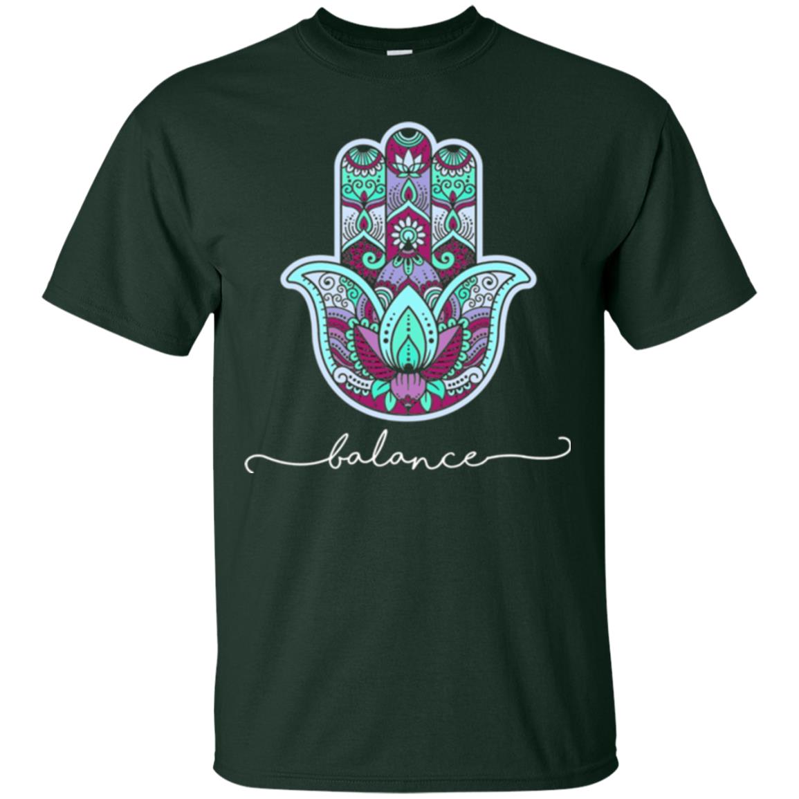 Balance Yoga Gym Hamsa T-shirt Forest Green