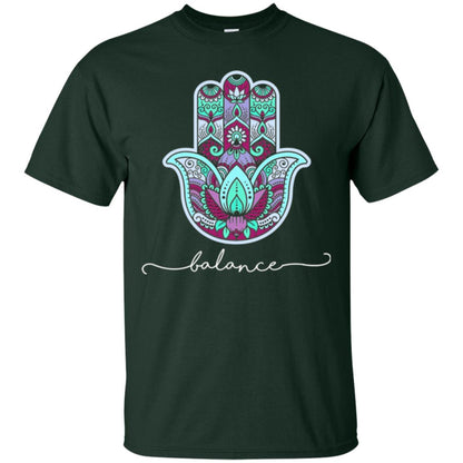 Balance Yoga Gym Hamsa T-shirt Forest Green