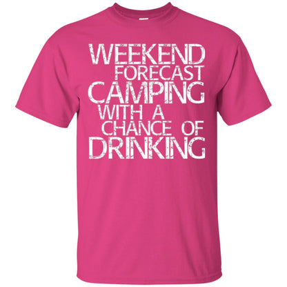 Wine Lovers T-shirt Weekend Forecast Camping Heliconia