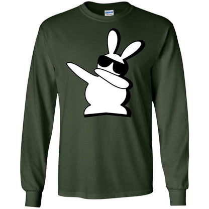 Dabbing Hip Hop Bunny Easter Dab Rabbit Dance T-shirt Forest Green