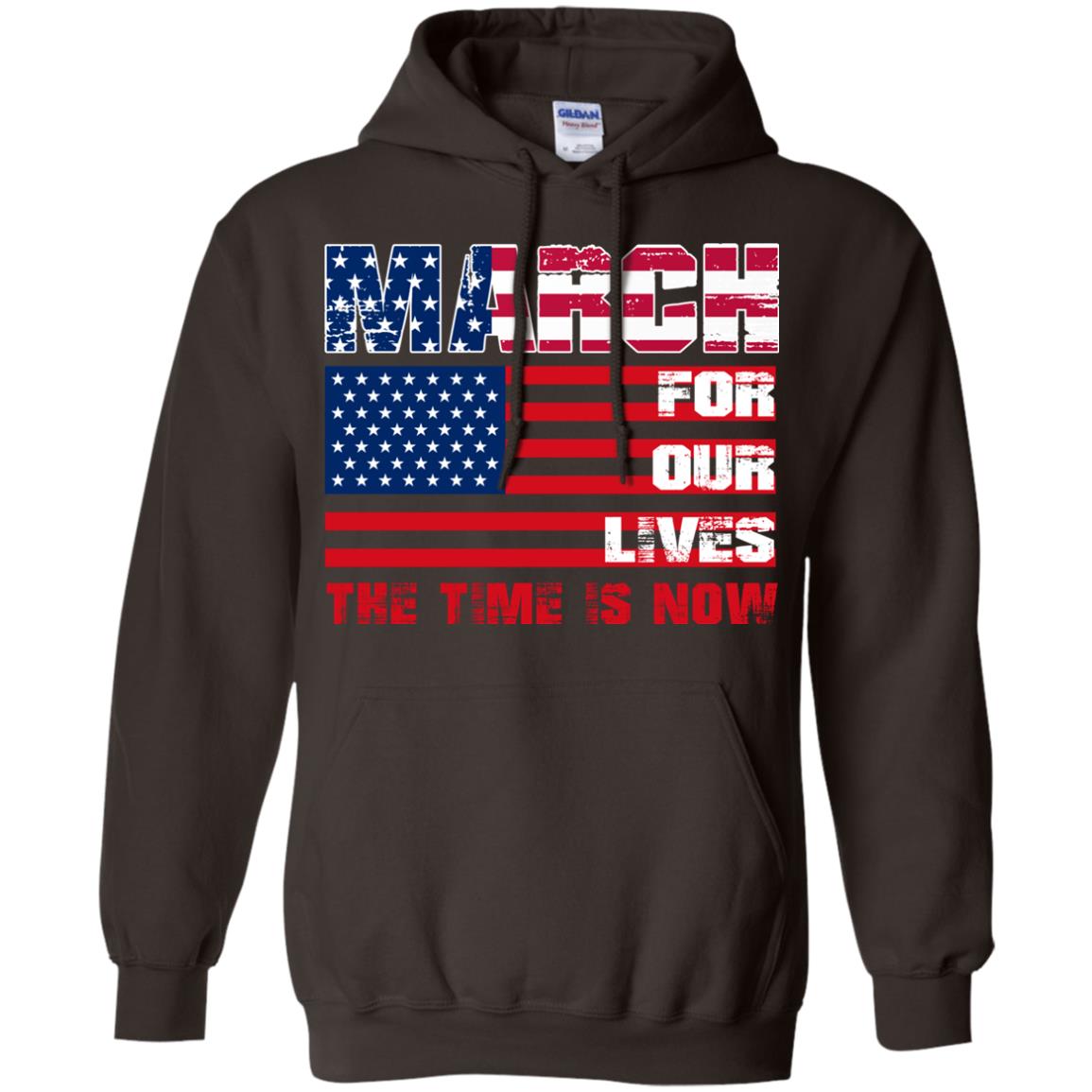 March For Our Lives The Time Is Now Gun Controls T-shirt Dark Chocolate