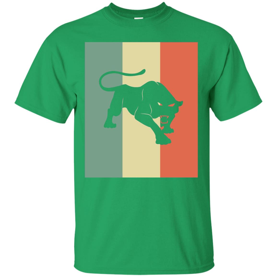 Black Panther Silhouette Gift Shirt Retro Vintage Classic Tee Irish Green