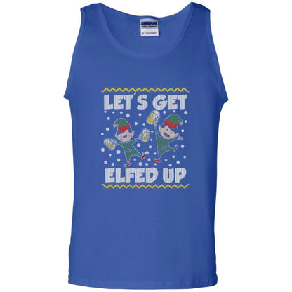 Christmas T-shirt Let's Get Elfed Up Royal