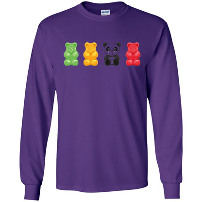 Bear Lover T-shirt Cute Panda Candy Bear Purple