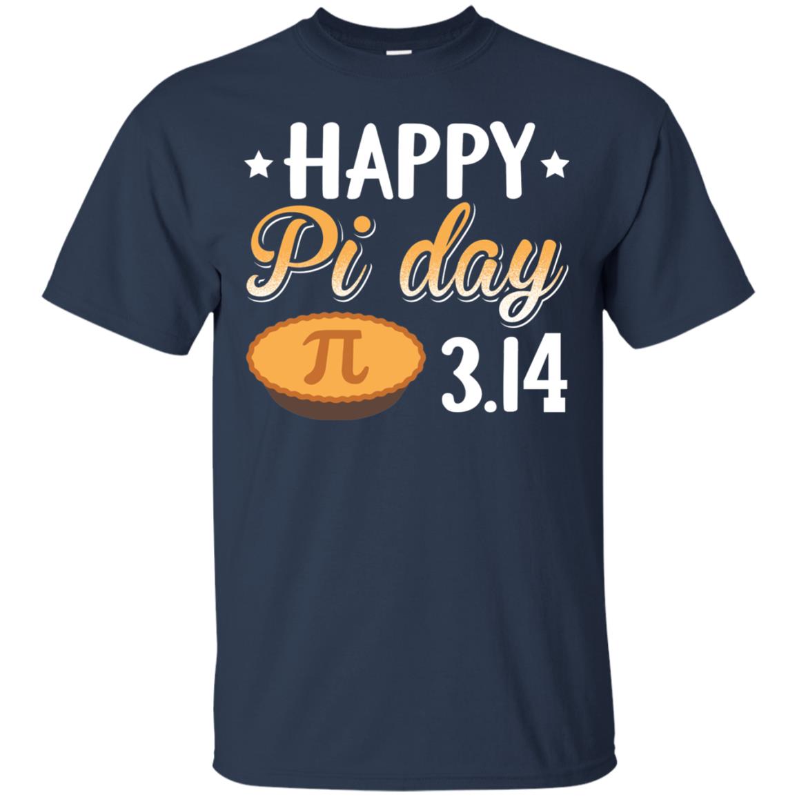 Happy Pi Day 3.14 Funny Math Lover T-shirt Navy