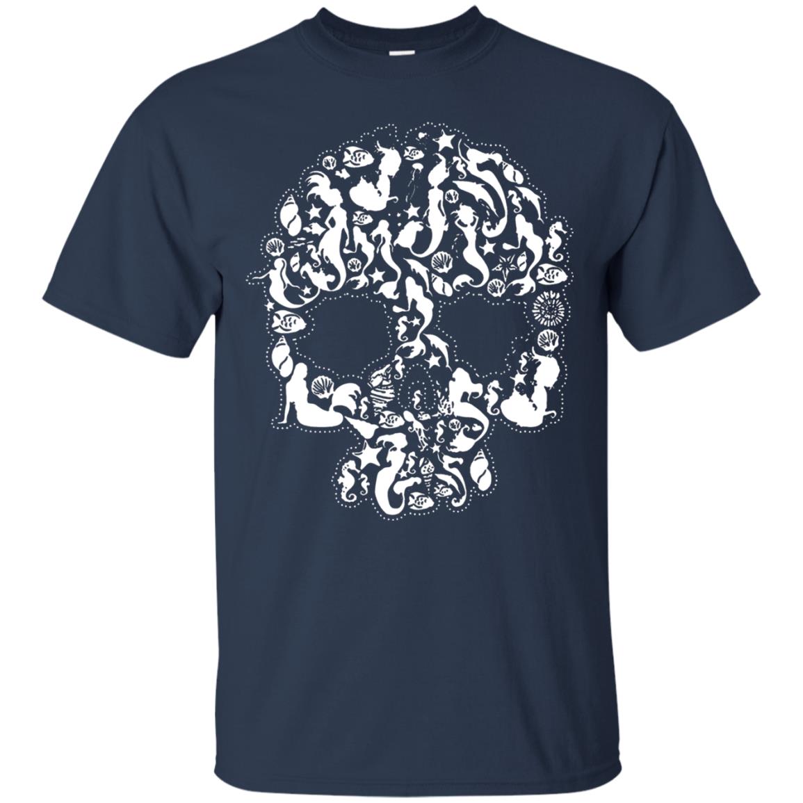 Mermaid Skull T-shirt Navy