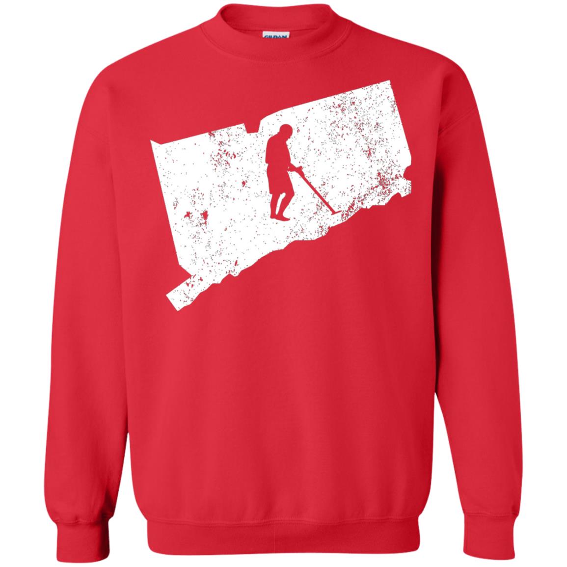 Connecticut Metal Detector Shirt Geocaching Swag Red