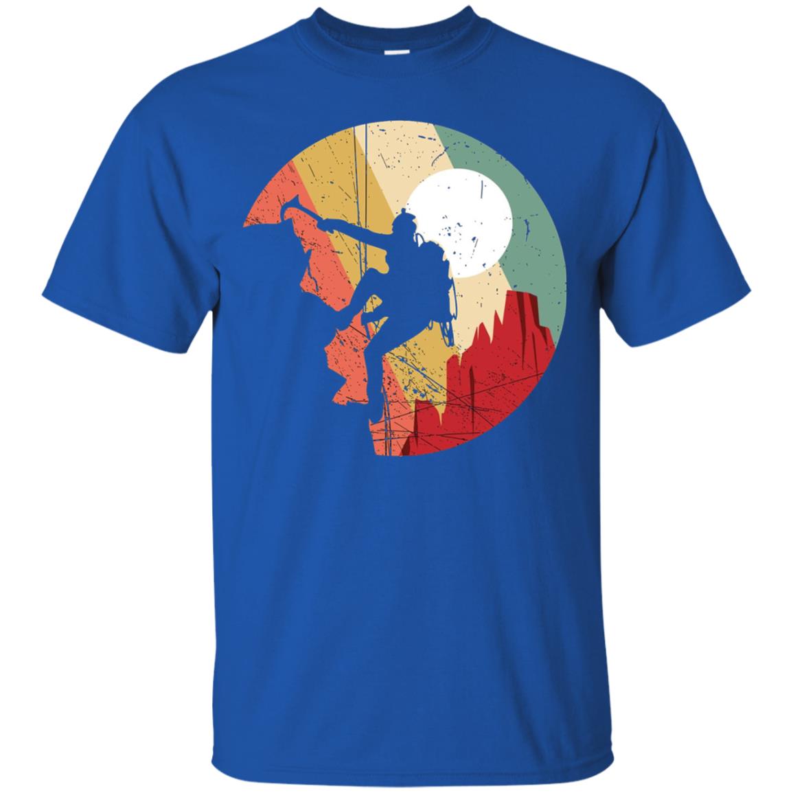 Rock Climbing Mountain Climbing Lover T-shirt Royal