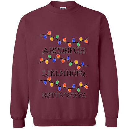 Alphabet Christmas Fairy Lights Maroon