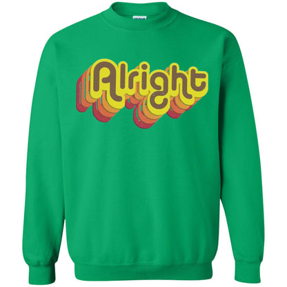 Alright Alright Shirt Funny Retro 70s Irish Green