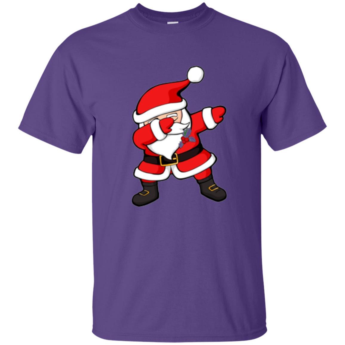 Christmas T-shirt Dabbing Santa Claus Christmas Dab Novelty Purple