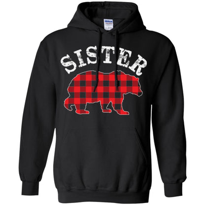 Family T-shirt Red Plaid Sister Bear Black