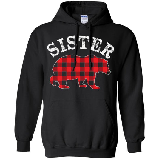 Family T-shirt Red Plaid Sister Bear Black