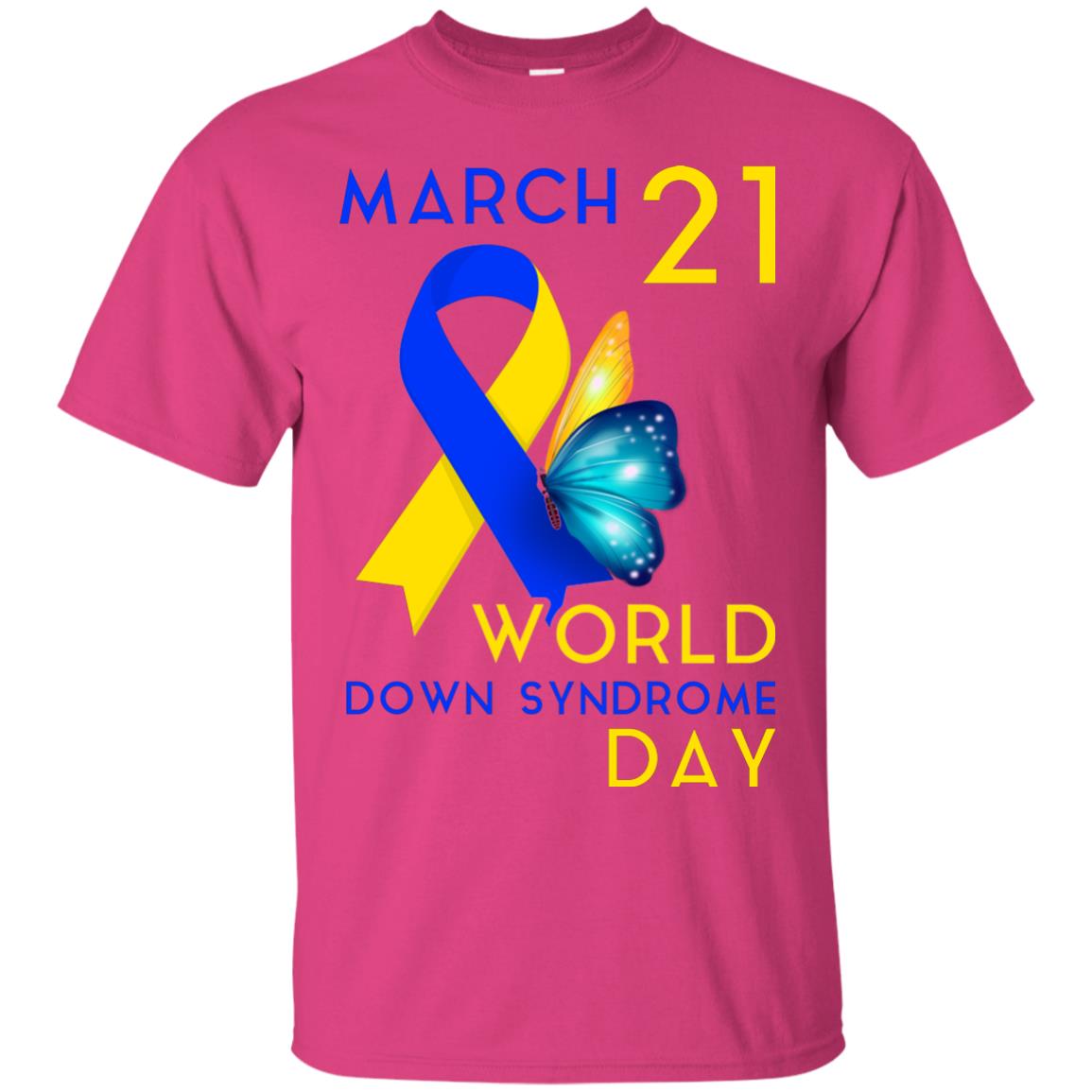 March 21 World Down Syndrome Day T-shirt For Down Syndrome Awareness Heliconia