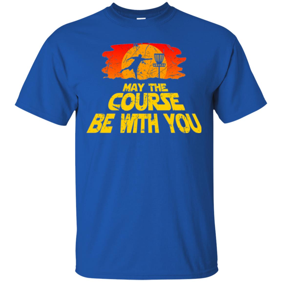 Disc Golf T-shirt May The Course Be With You Royal