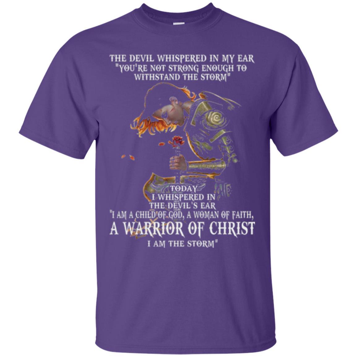 Warrior T-shirt I Am A Child Of God A Woman Of Faith T-shirt Purple