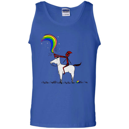 Deadpool With Unicorn Movie T-shirt Royal