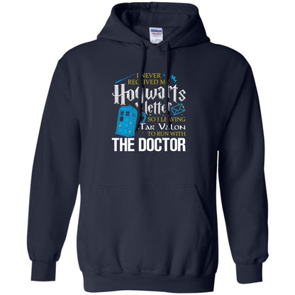 I Never Received My Hogwarts Letter So I Leaving Tar Valon To Run With The Doctor Harry Potter Fan Shirt Navy