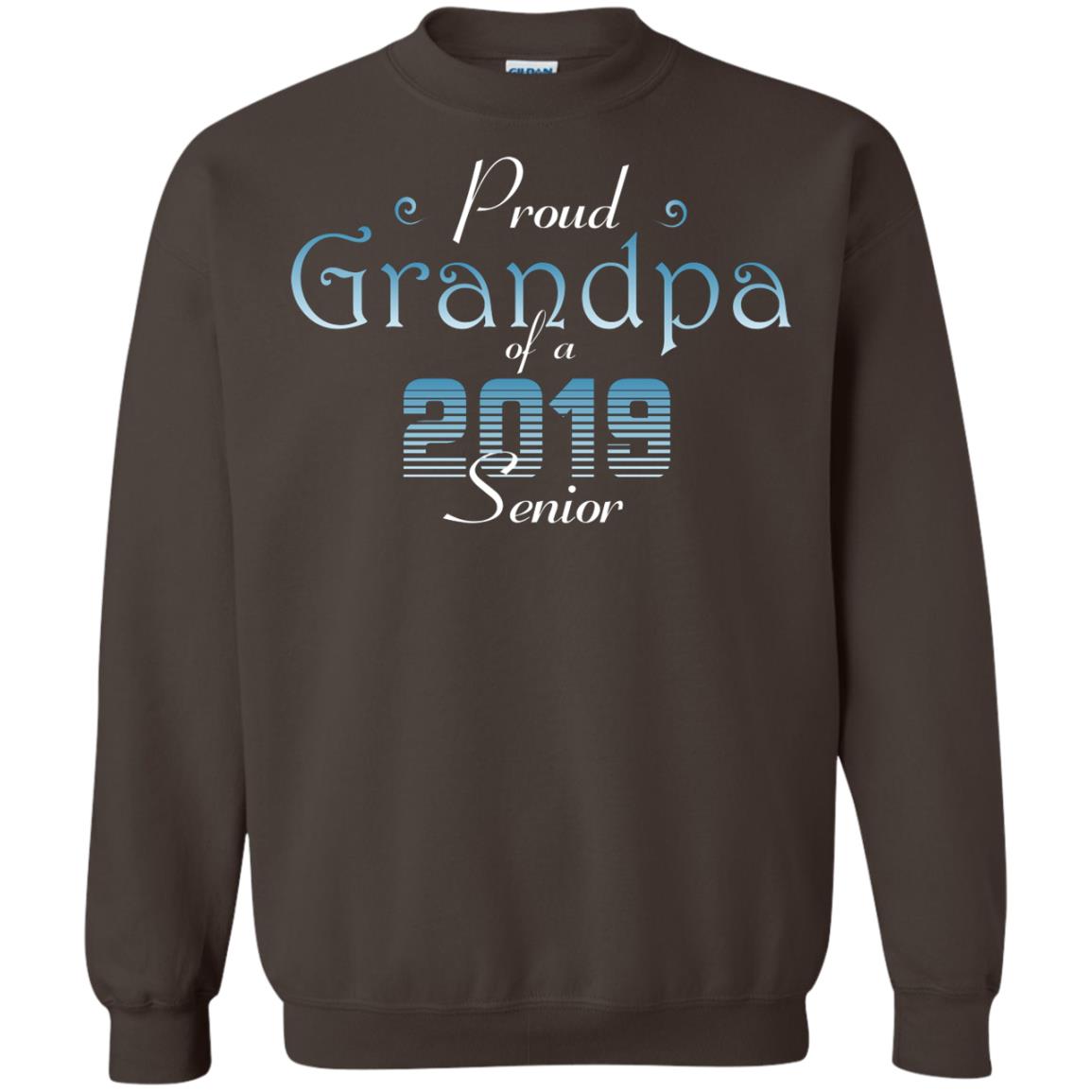 Proud Grandpa Of 2019 Senior Granddad Shirt Dark Chocolate