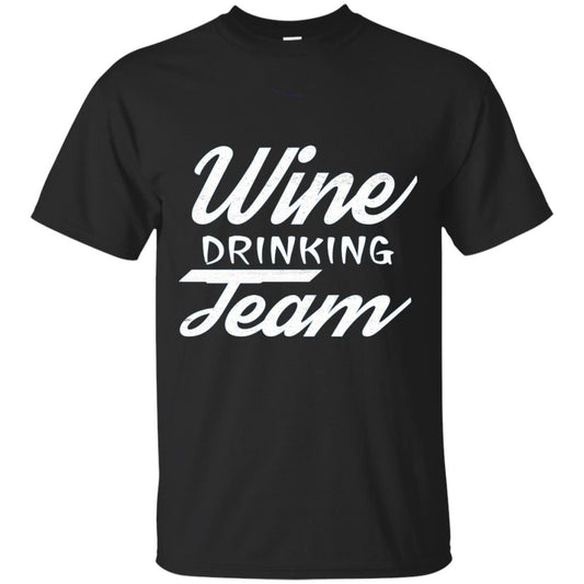 Wine Lover T-shirt Wine Drinking Team Black