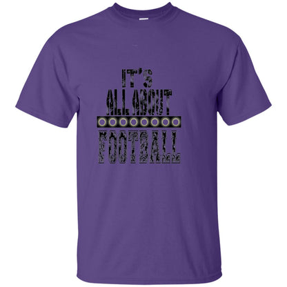 Football Lover T-shirt It_s All About Football Purple