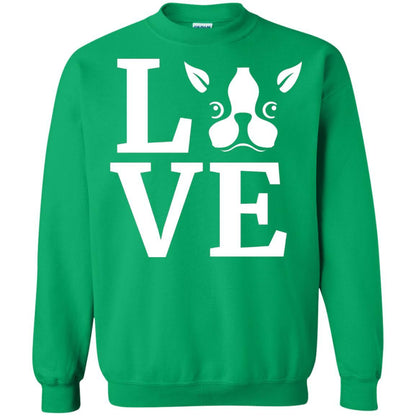 Dog Lovers T-shirt I Love My Boston Terrier Irish Green