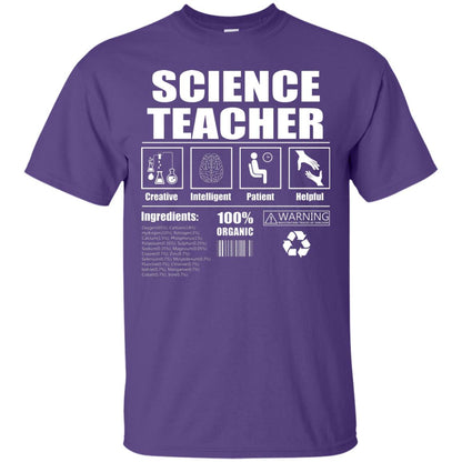 Science Teacher Shirt Creative Intelligent Patient Helpful Purple