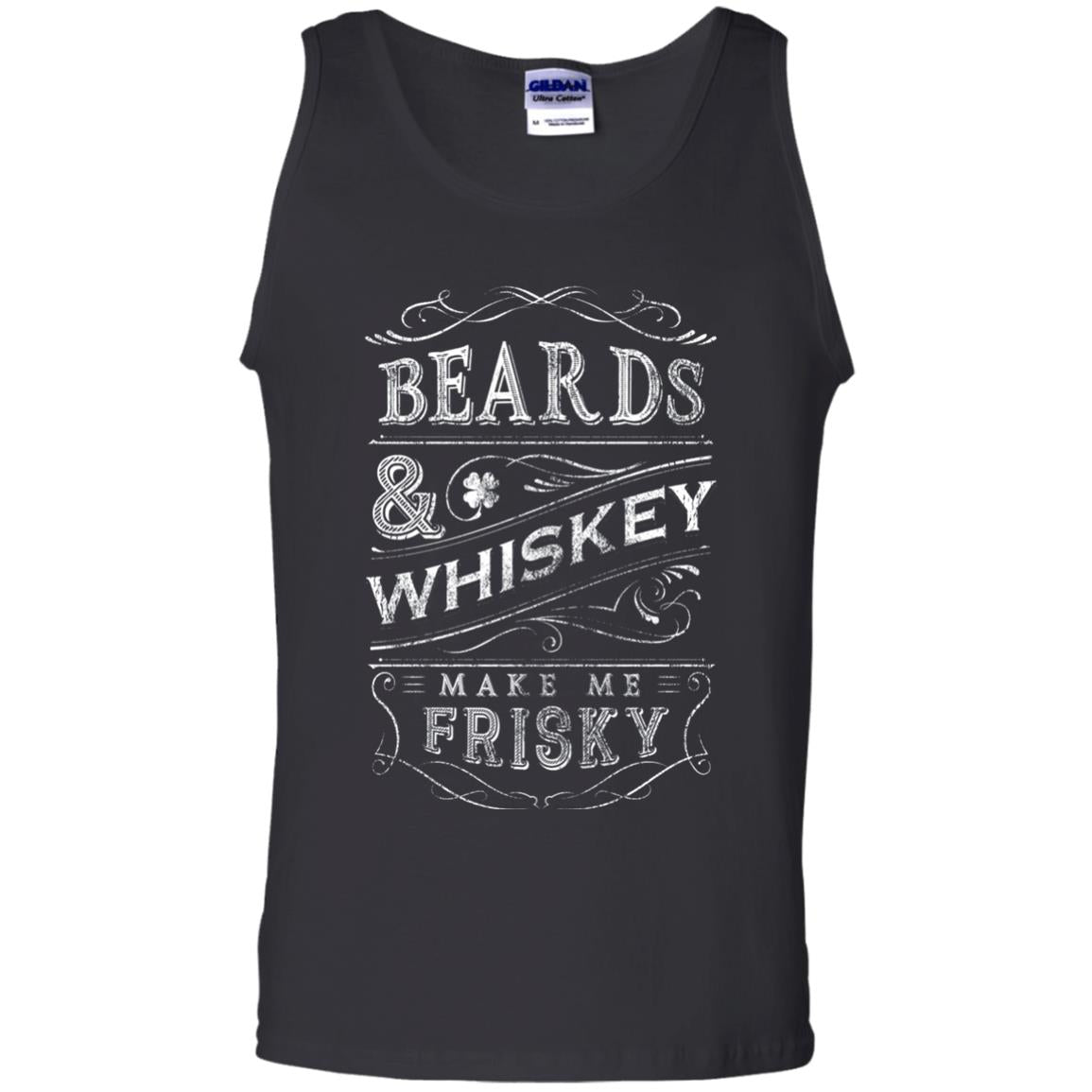 Beards And Whiskey Make Me Frisky Shirt Black