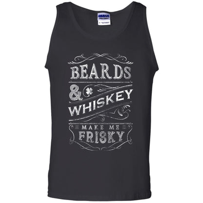 Beards And Whiskey Make Me Frisky Shirt Black