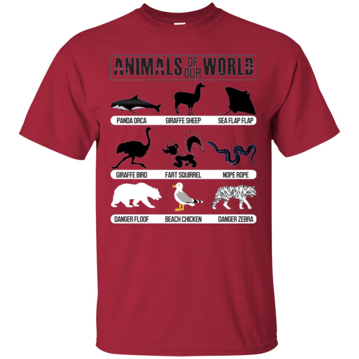 Save Animals Of Our World T-shirt Cardinal
