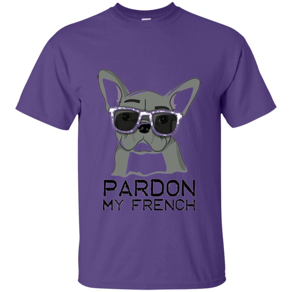 French Bulldog T-shirt Pardon My French T-shirt Purple