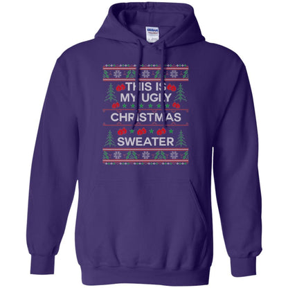 Christmas T-shirt This Is My Ugly Christmas Sweater Purple