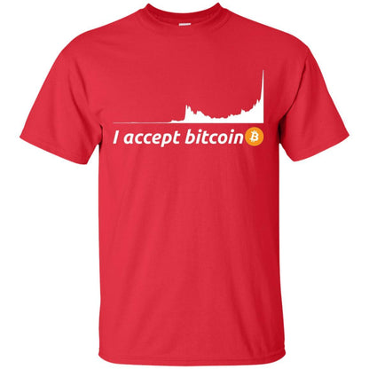 Cryptocurrency T-shirt I Accept Bitcoin Red