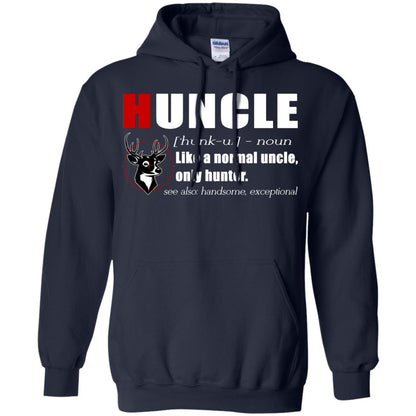 Huncle Definition Like A Normal Uncle Only Hunter Hunting Uncle Gift Shirt For Mens Navy