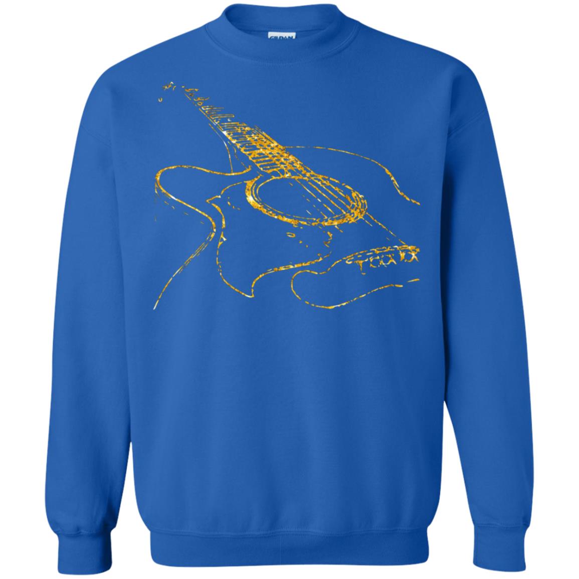 Guitar Gold Guitarist Gift Shirt For Mens Or Womens Royal