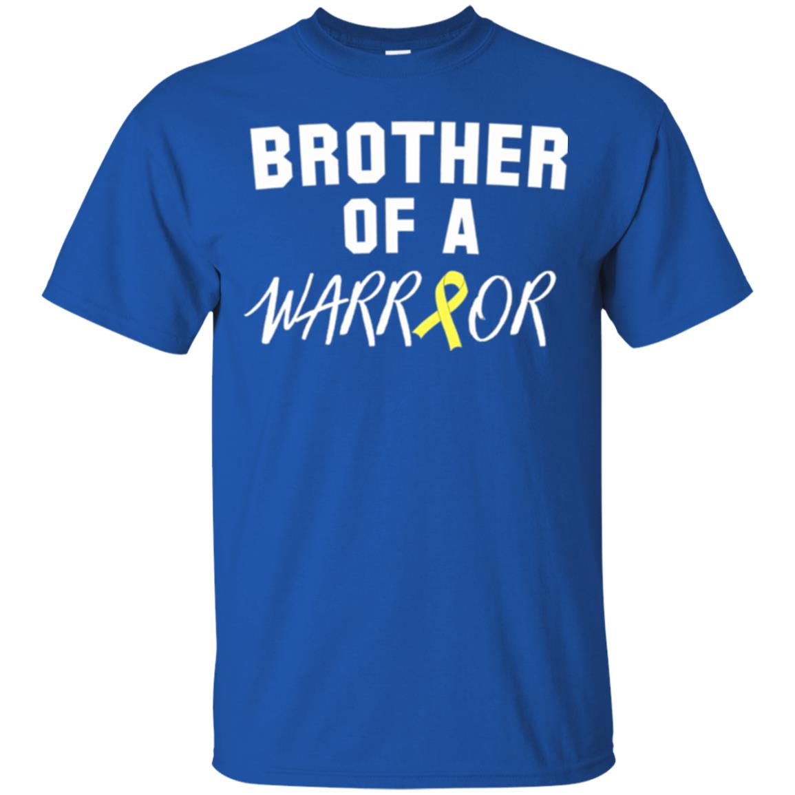 Brother Of A Warrior Childhood Cancer Awareness T-shirt Royal
