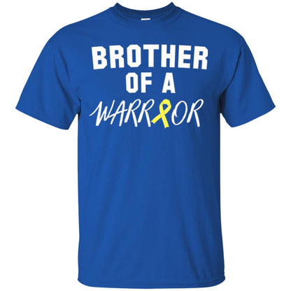 Brother Of A Warrior Childhood Cancer Awareness T-shirt Royal