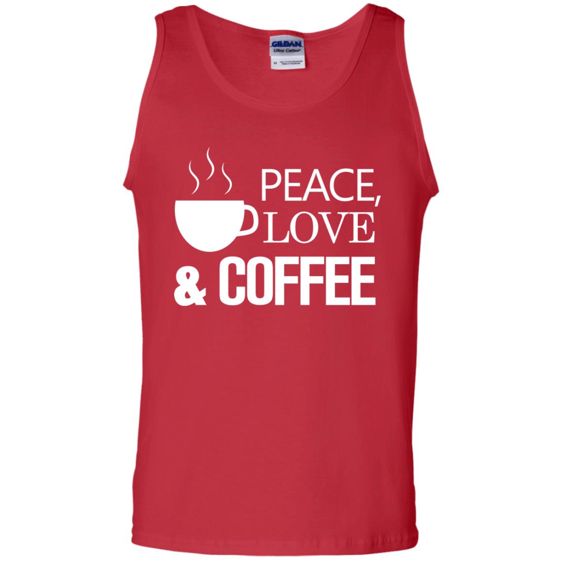 Peace Love And Coffee Shirt Red