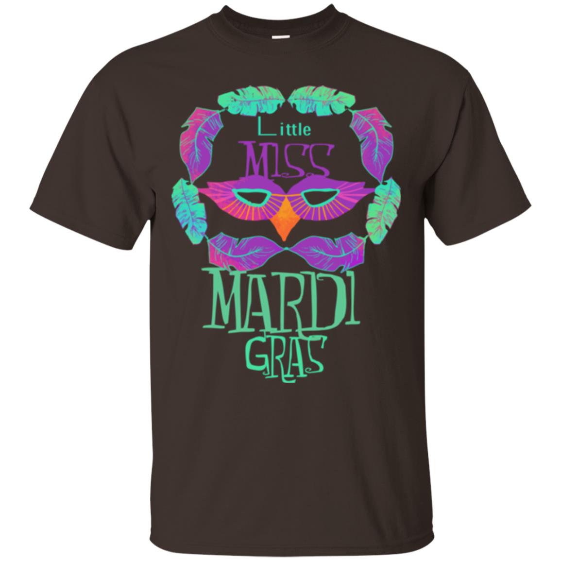Mardi Gras T-shirt Little Miss Mardi Gras Dark Chocolate