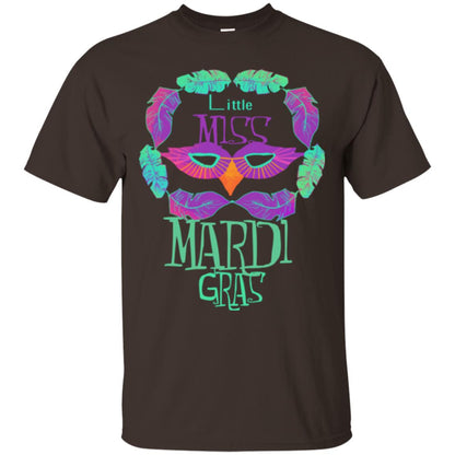 Mardi Gras T-shirt Little Miss Mardi Gras Dark Chocolate
