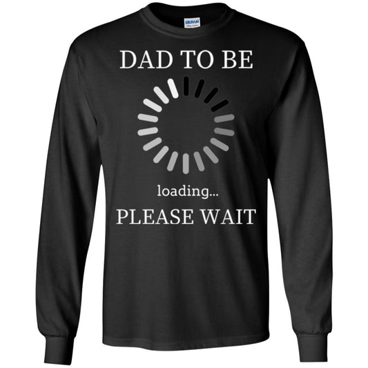 Funny Future Father T-shirt Dad Tobe Loading Please Wait Black