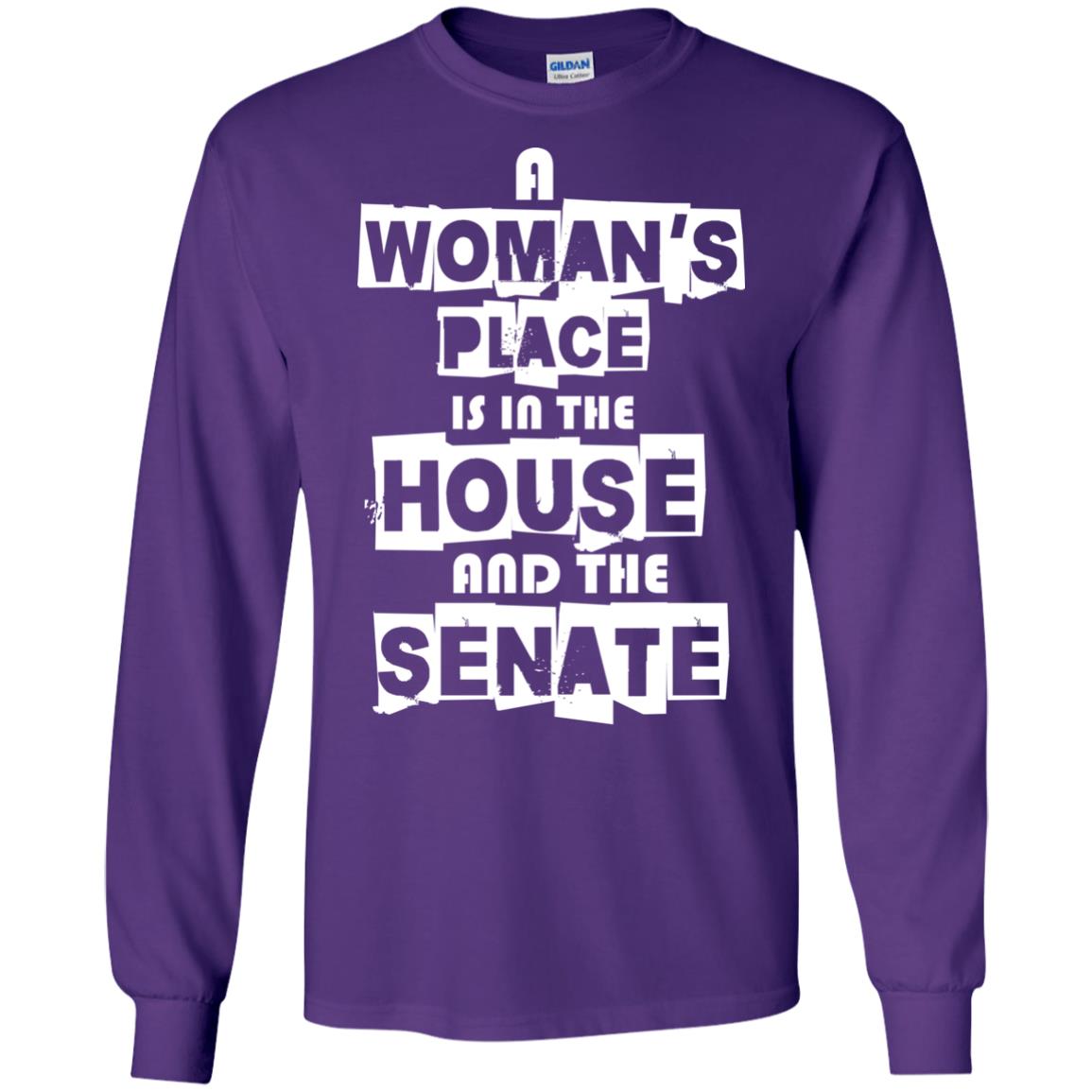 Women's Right T-shirt A Woman's Place Is In The House And The Senate Purple