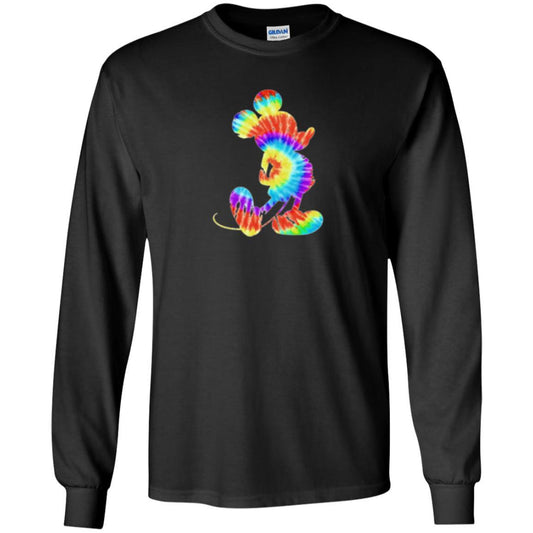 Cartoon T-shirt Tie-dye Mickey Mouse T-shirt Black