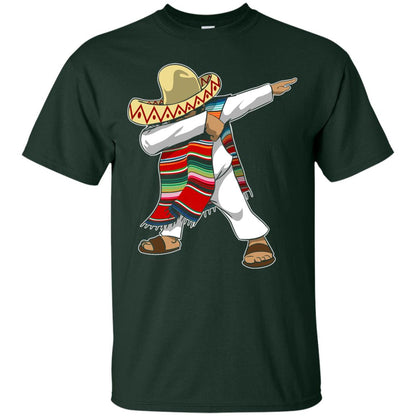 Mexican Poncho Dabbing Cinco De Mayo Shirt Forest